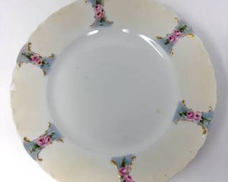 (3) Haviland 9” Rose Plates