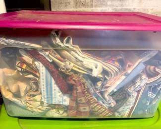 Bin of Miscellaneous Fabric