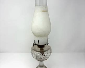 18” Hurricane Clear Glass Oil Lamp