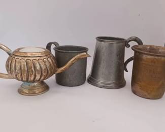 (4) Mixed Metal Lot featuring Stieff
