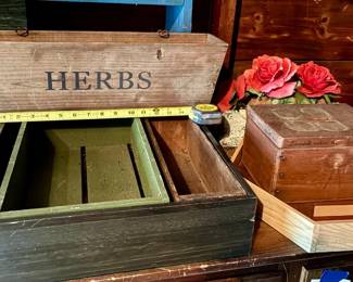 (7) Wooden Planters and Boxes