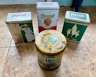 (4) Vintage Product Tins