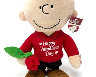 Peanut’s Charlie Brown Animated Valentines Plush Doll 10”
