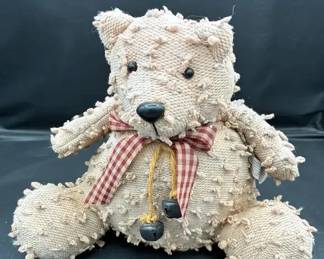 Decorative 10" Primitive-Style Stuffed Bear