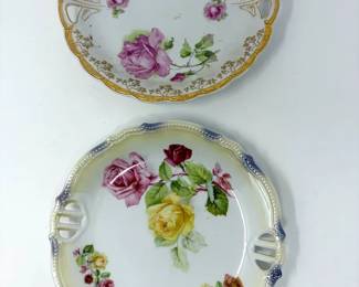 (2) 9” Beautiful Roses Cake Platter Plates including Selesia