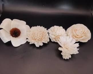 (6) Small Decorative Foam Flowers
