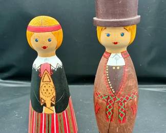 (2) Estonian Folk Art Figures