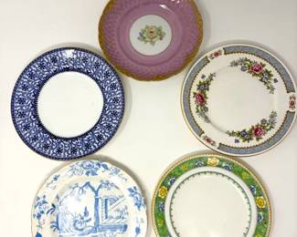 (5) Very Pretty Mix Matched China Plates