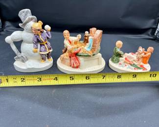 (3) PW Baston Christmas Diorama Figurines