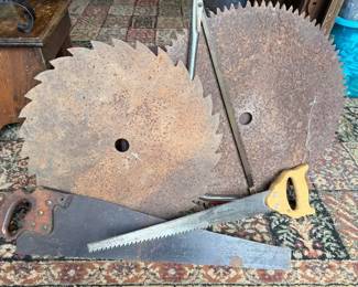 Vintage Saw And Saw Blade Lot
