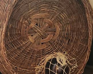 fishing basket and glass ball