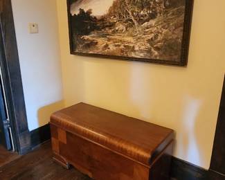 cedar trunk/chest and artword