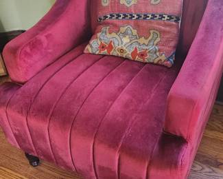 red felt chair