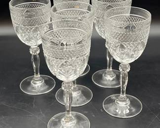 Antique patterned water goblets