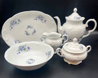 Vintage Royal Vienna Collection Serving Platter,bowl,teapot, Creamer Sugar