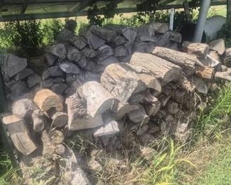 Stacked Split Firewood
