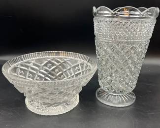 Glass Vase And Bowl
