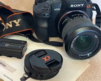 06 Sony Alpha DSLRA200. 10.2 Megapixels Powers On
