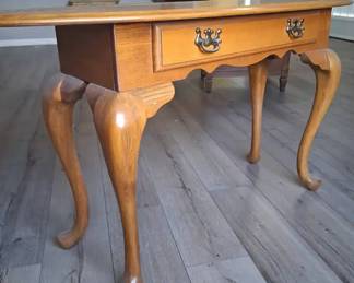 Wooden Side Table False Drawer