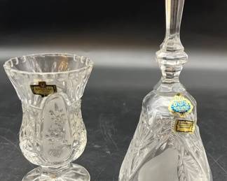 Crystal Bell And Vase