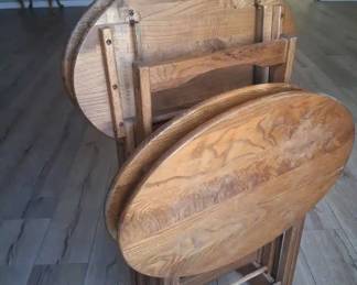 4 Wooden TV Trays