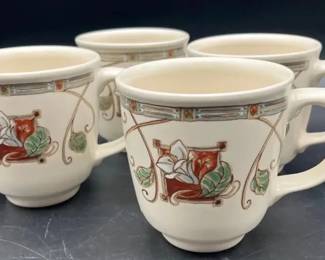 Pfaltzgraff Mission Flower Set Of 4 Cups