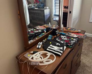 Wooden Dresser with Mirror