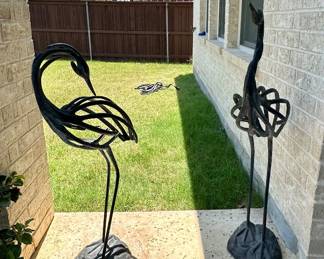 Pair of Frontgate Heron Sculptures