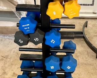 Dumbell Set with Floor Rack