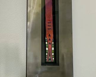 Sculptural Mixed Media Steel Wall Panel