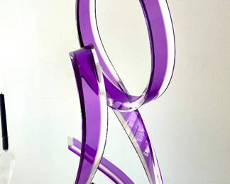 Amethyst & Clear Acrylic Sculpture - Muniz