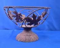 Rustic Metal Wire Grapevine Pedestal Bowl