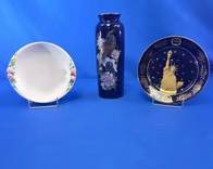 Limoges Plate, Holt-Howard Dish & Porcelain Vase