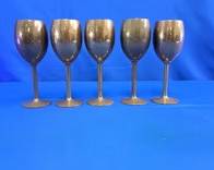 (5) Brass Wine Goblets
