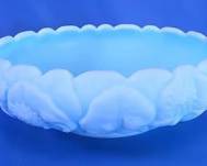 Fenton Blue Milk Glass Bowl