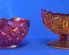 (2) Iridescent Carnival Glass Bowls
