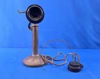 Antique Western Electric Candlestick Phone & Headset