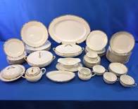 (55) Piece Floral Fine China Dinnerware Set (LPO)