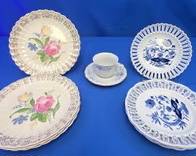 Assorted Fine China Plates and Teacups