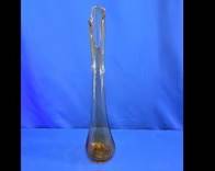 Amber Swung Glass Vase