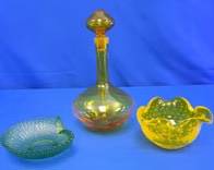 Vintage Decanter, Ruffled Bowl & More
