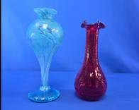 Mike Rose & Rainbow Art Glass Vases