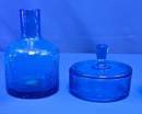 Vintage Cobalt Blue Glassware Assortment
