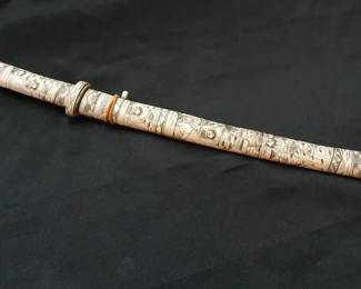 Japanese Hand Carved Bone Tanto Fighting Knife