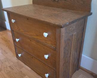 Antique Three Drawer Wash Stand Dry Sink