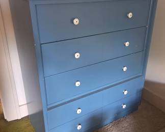 Blue Dresser Solid Wood
