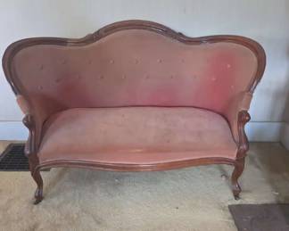Antique Victorian Love Seat