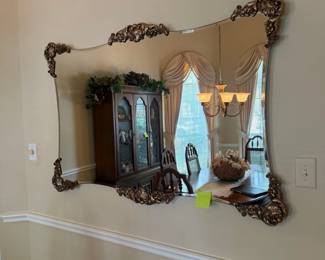 Ornate Gilt Rococo Revival Wall Mirror