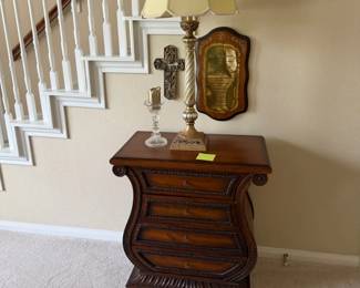 Ornate Carved Mahogany Bombe Chest of Drawers