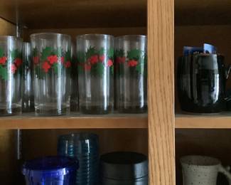 Christmas glasses, coffee mugs